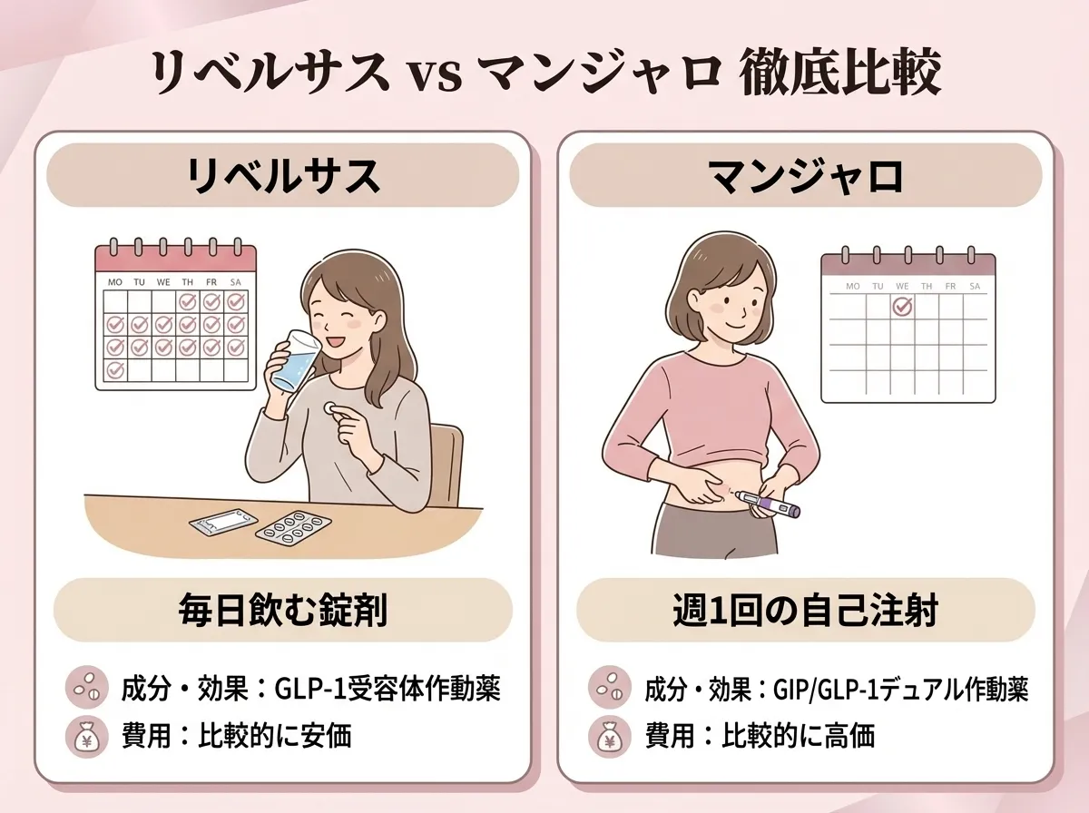 リベルサスとマンジャロの比較