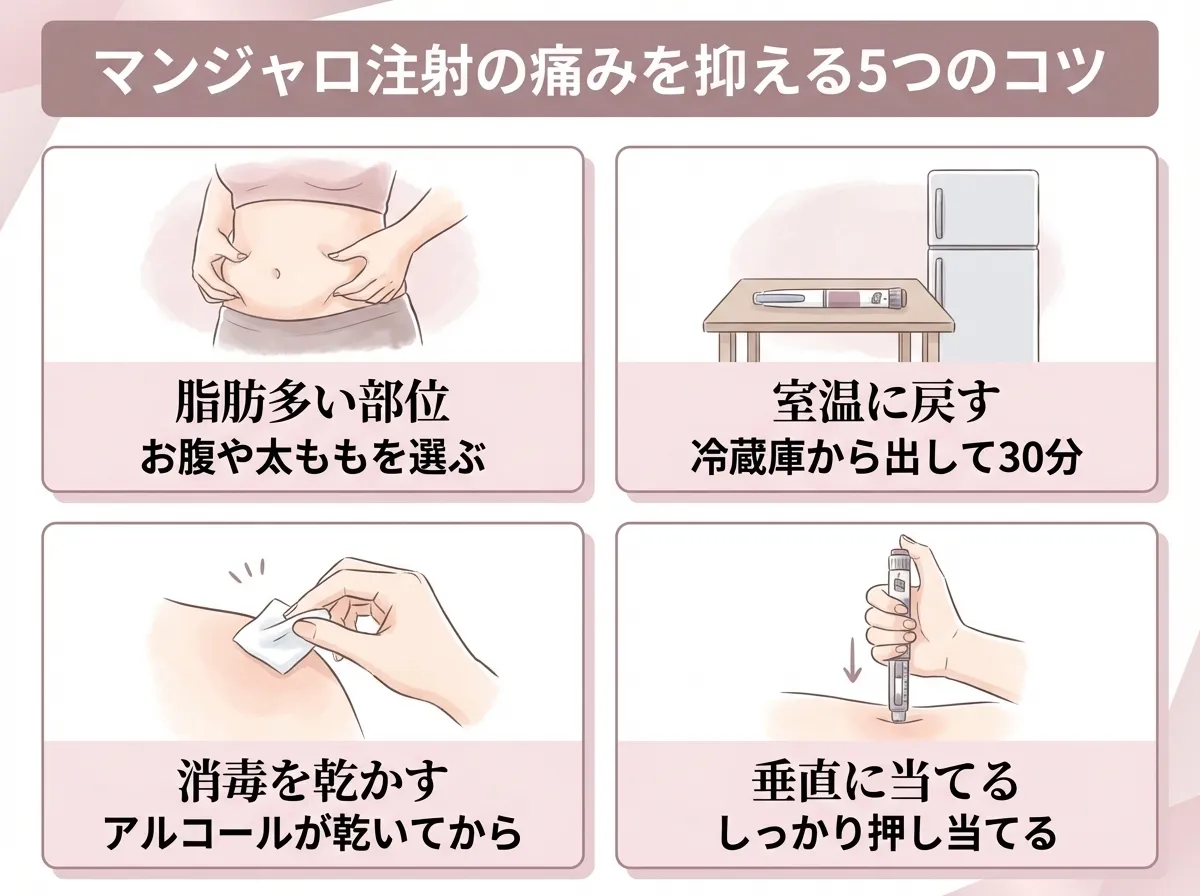 マンジャロ自己注射の痛みを抑えるコツ